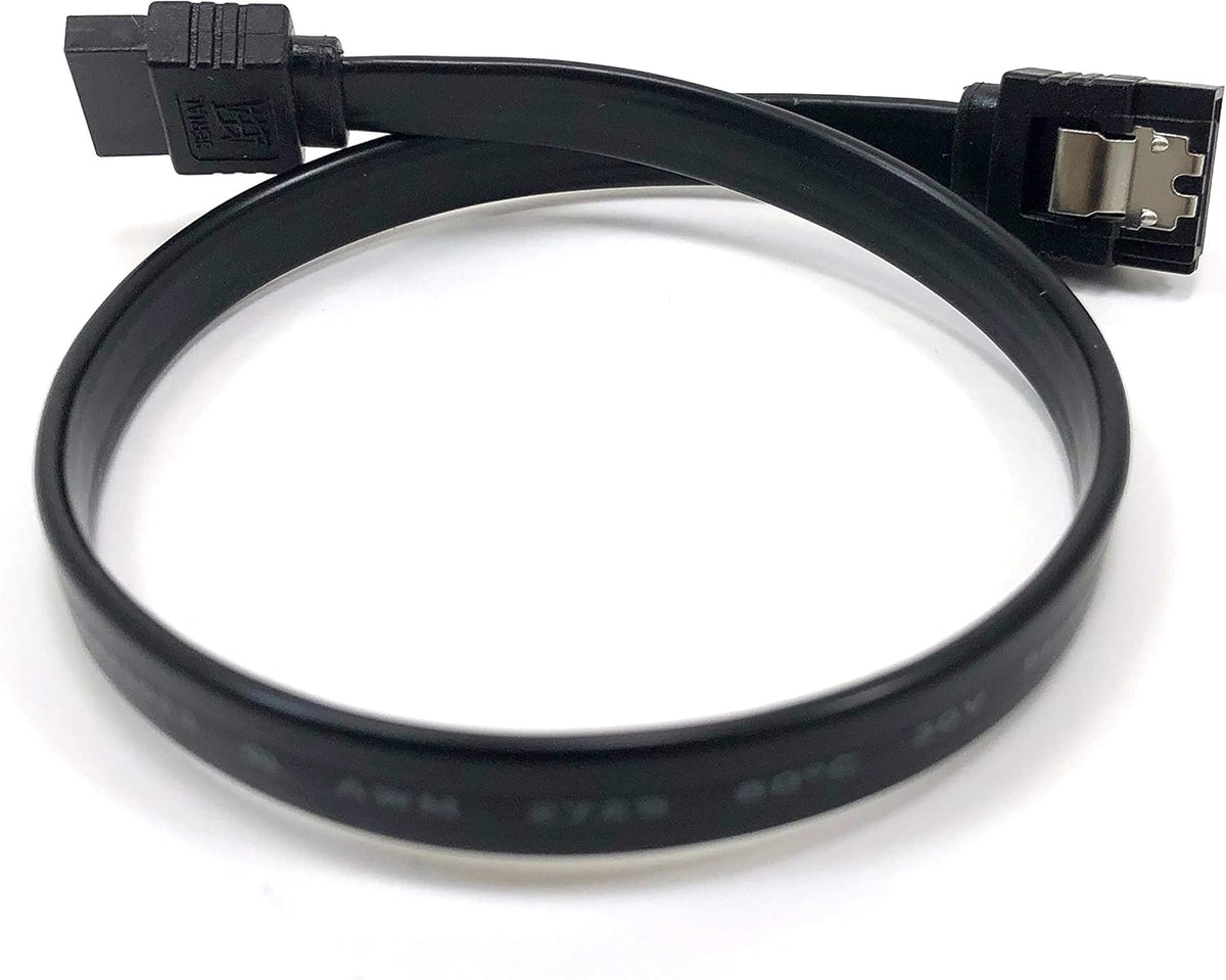 F03-03MSSB 12" Sata III 6 GB/S Straight Cable with Locking Latch in Black