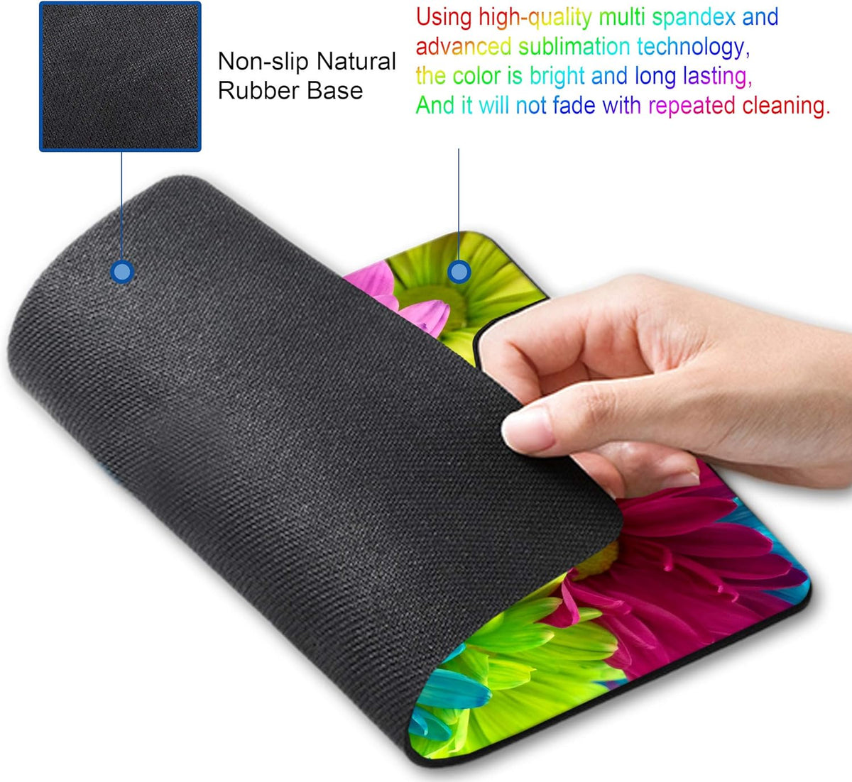 Kids Mouse pad Computer Mousepad with Comic Space with Planets and Spaceships Design Personalized Mouse mat for Laptop Computer Office Decoration Accessories Gift