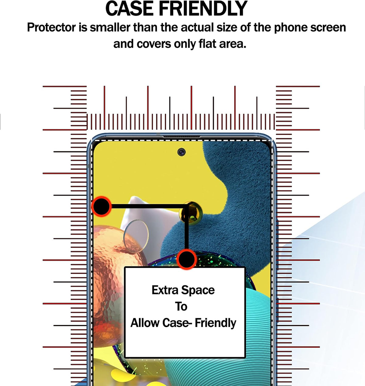 Samsung Galaxy A71 4G/5G/5G UW/A81/Note 10 Lite Screen Protector [4-Pack] - 0.33mm Tempered Glass, Anti-Scratch,