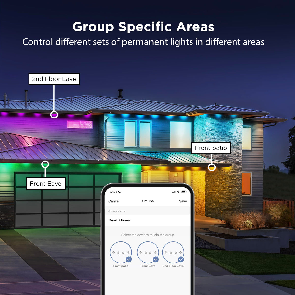 Feit Electric 16FT Extension Only for RGB Smart Permanent Outdoor Lights, Compatible with SL50-36/RGB/AG, Package Does not Include a Controller or