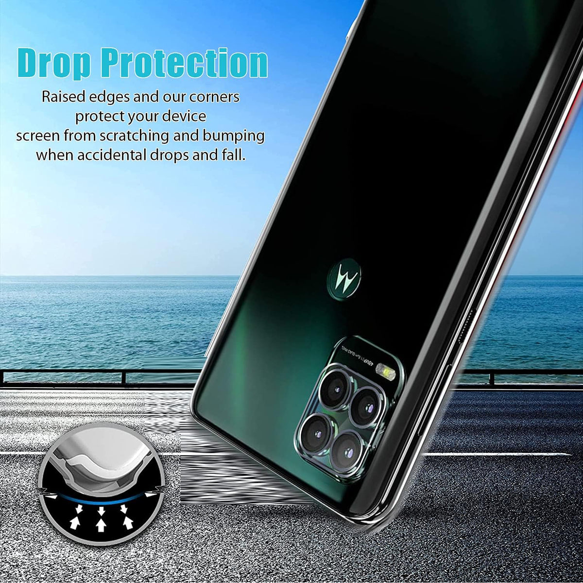 Zeking [2+2 Pack] for Moto G Stylus 5G Privacy Tempered Glass Screen Protector and Camera Lens Protector, Bubble Free