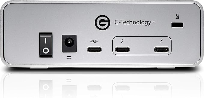 G-Technology 12TB G-DRIVE with Thunderbolt 3 and USB-C Desktop External Hard Drive Silver - 0G05383-1