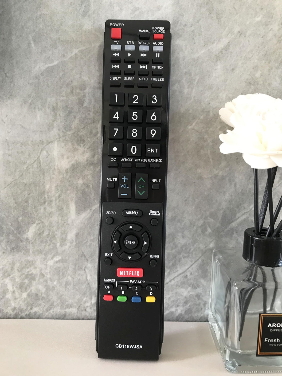 Replacement Remote Control for Sharp LC-70C8470U LC-70LE640U LC-70LE650U LC-80LE650 GB005WJSA GA890WJSA Aquos Smart LED 3D HDTV