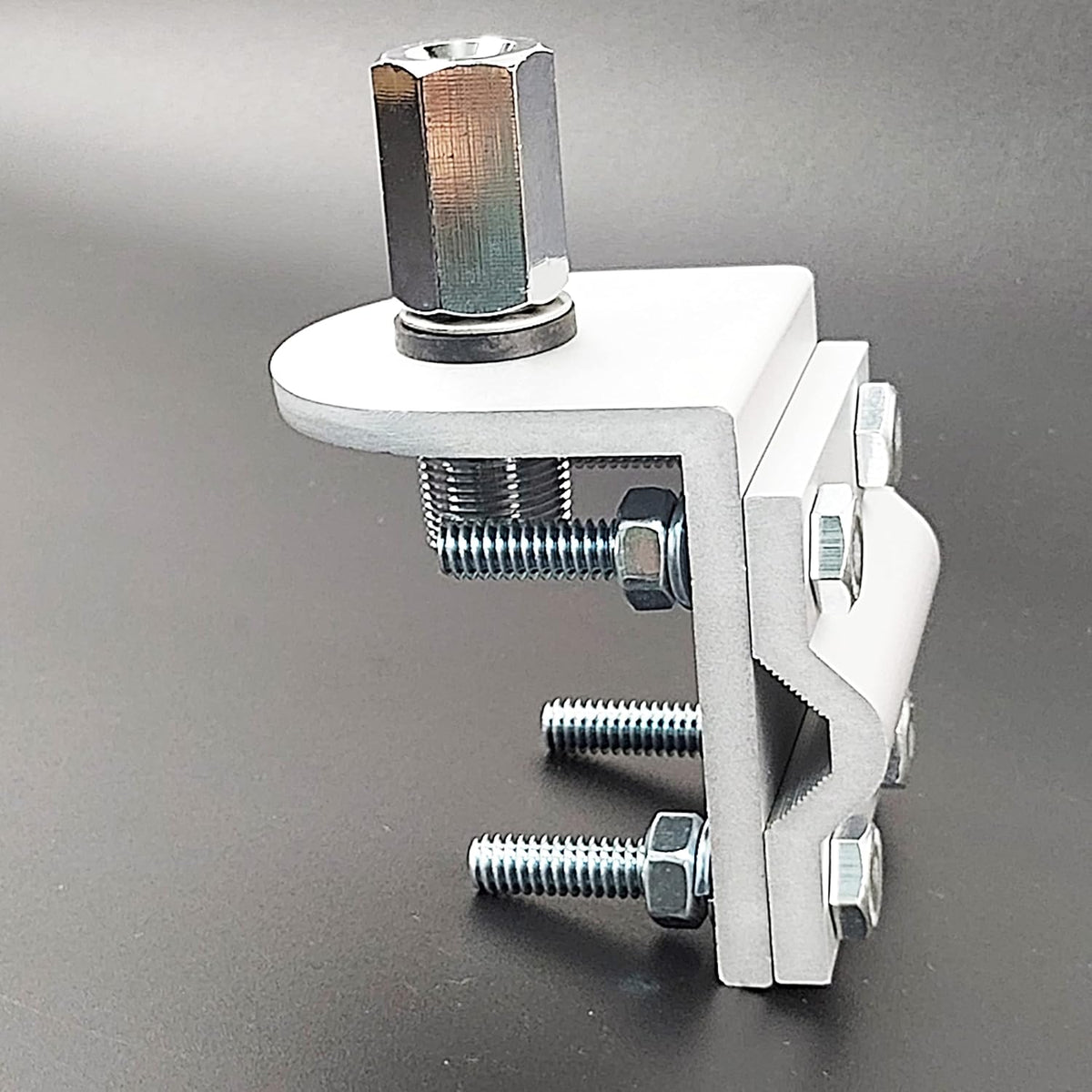 Double Groove Antenna Mirror Mount for CB Radio with SO239 Stud, 3/8” x 24 Thread