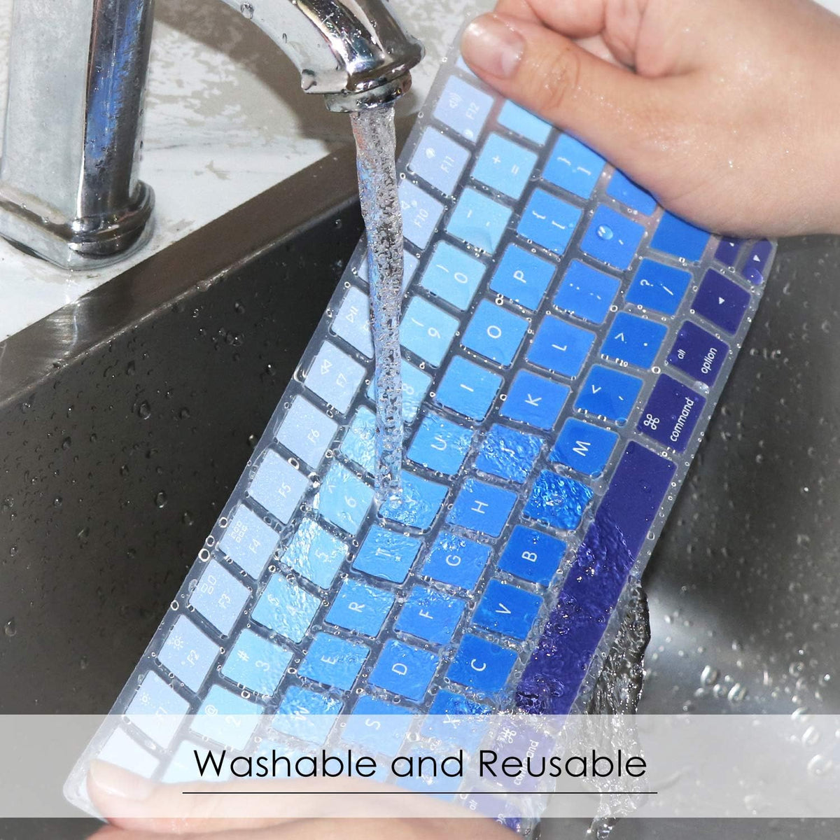 Allinside Ombre Blue Cover for Apple Magic Keyboard (MLA22LL/A) with US Layout