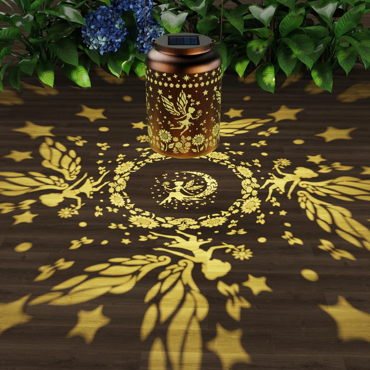 2 Pack Fairy Solar Lantern - Ideal Gift for Mom Women Birthday & Christmas Waterproof Outdoor Garden Lights Hanging Standing Metal Garden Gifts Decor