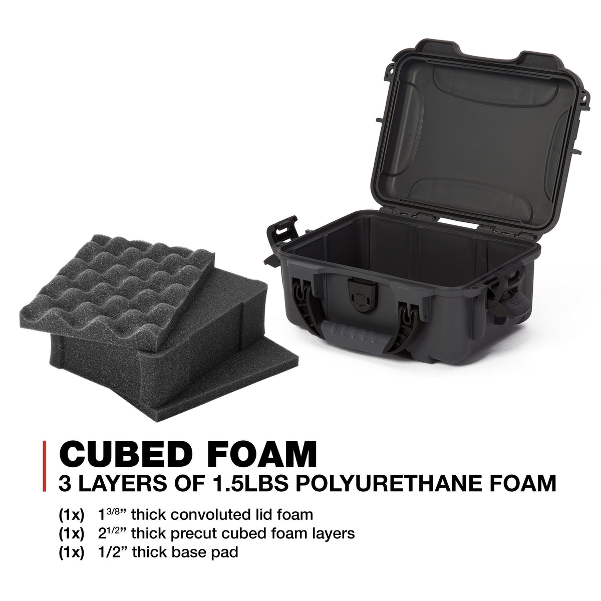 Nanuk 904 Waterproof Hard Case with Foam Insert - Graphite