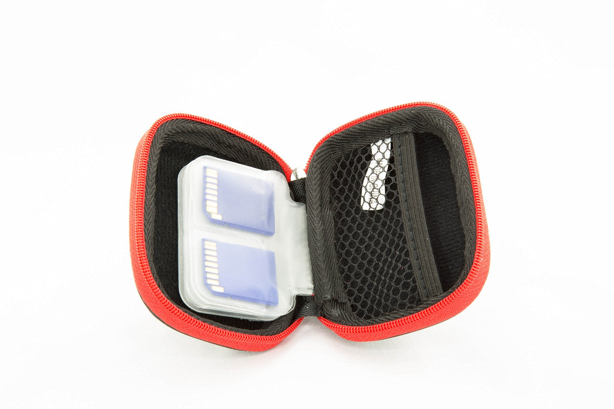 Leap Outdoors Weather-Resistant Protective SD Memory Card Storage Case for Photography & Trail Camera - 12 SD Cards, Mesh Pocket