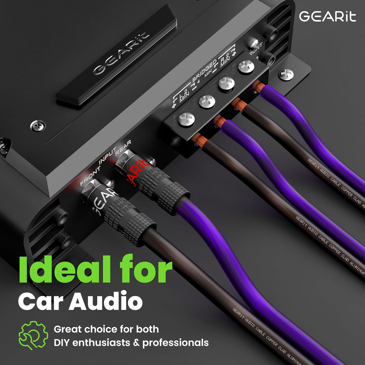 GEARit Speaker Wire 14 Gauge, Speaker Cable 100ft for Car Audio, Home Theater, CCA(Black Purple)