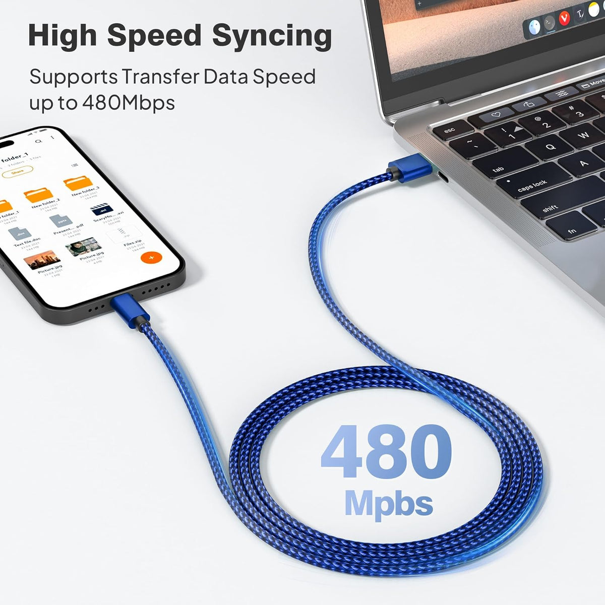 Elebase for iPhone 16 Car Charger Cable 1.5/3.3/6.6FT 3 Pack,Type C Charging Cord for Car iPhone 16 Pro Max Plus 15,Kindle Fire HD 2022 12th,10 9th,8 10th Generation,Samsung Galaxy S24,S23,A54 Flip 6