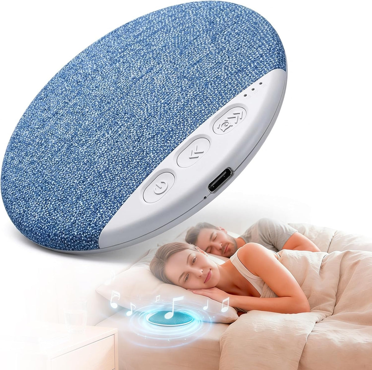 HPNKZXA Under Pillow Speaker for Sleeping,Sleep Speaker with White Noise Machine Timer,Small Bluetooth Speaker Wireless
