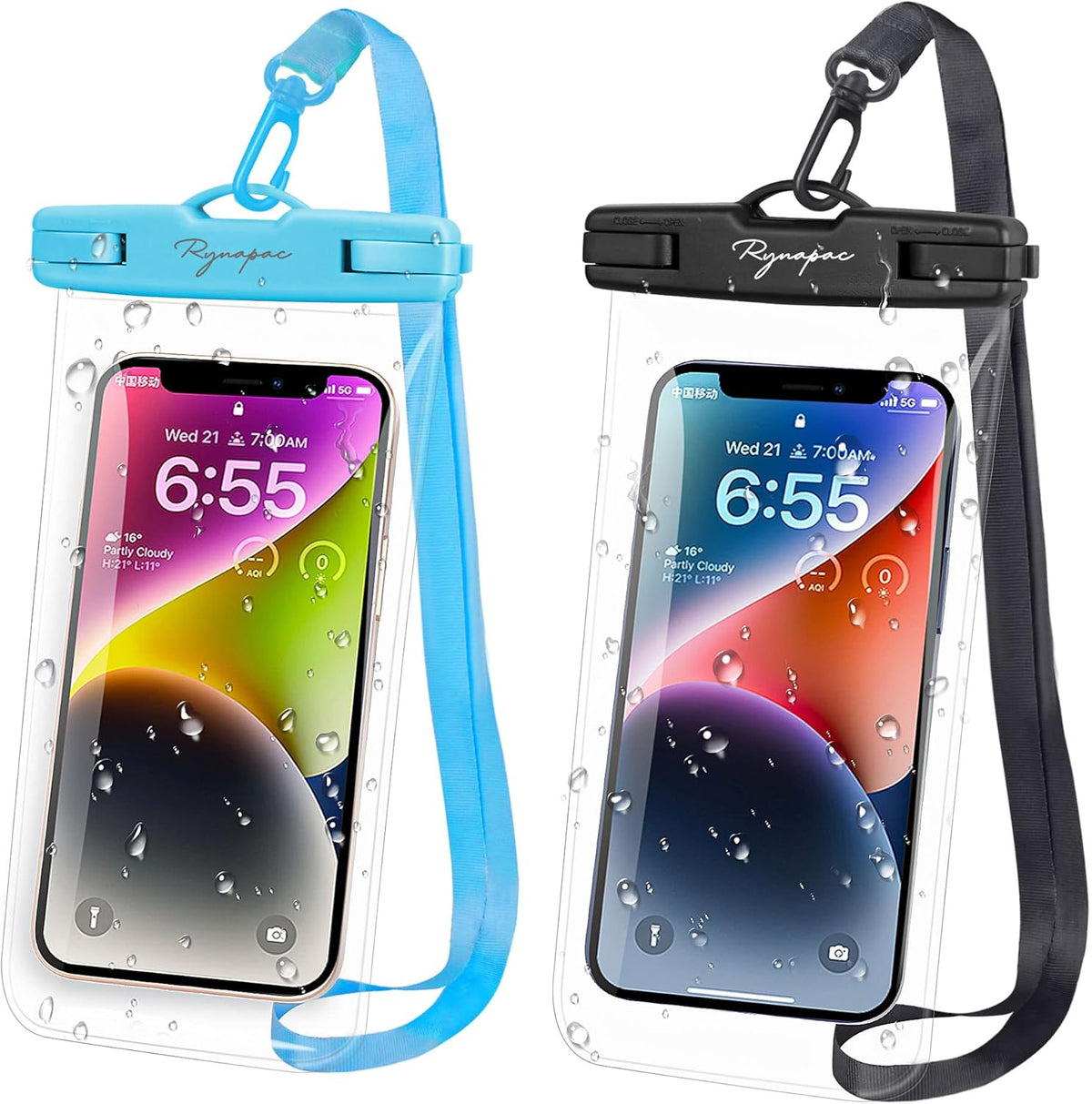 Waterproof Phone Pouch Bag - 7.5in Waterproof Phone Case for Beach Travel Must Haves, IPX8 Underwater Holder with Lanyard for iPhone 16 15 Pro Max Galaxy S24+ 23 Pixel 8a, Cruise Essentials