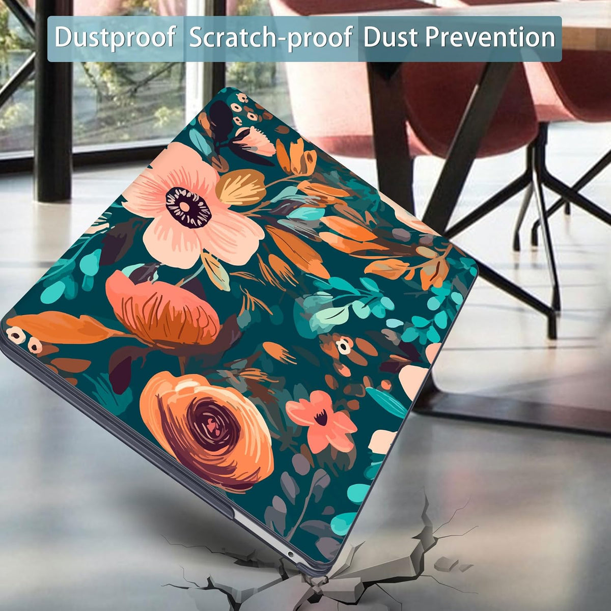Mektron for MacBook Pro 13-inch Case 2022 2021 2020 Release A2338 M2 M1 A2289 A2251, Printed Plastic Hard Shell Cover for New MacBook Pro 13.3-inch Touch Bar Fits Touch ID，Abstract Florals