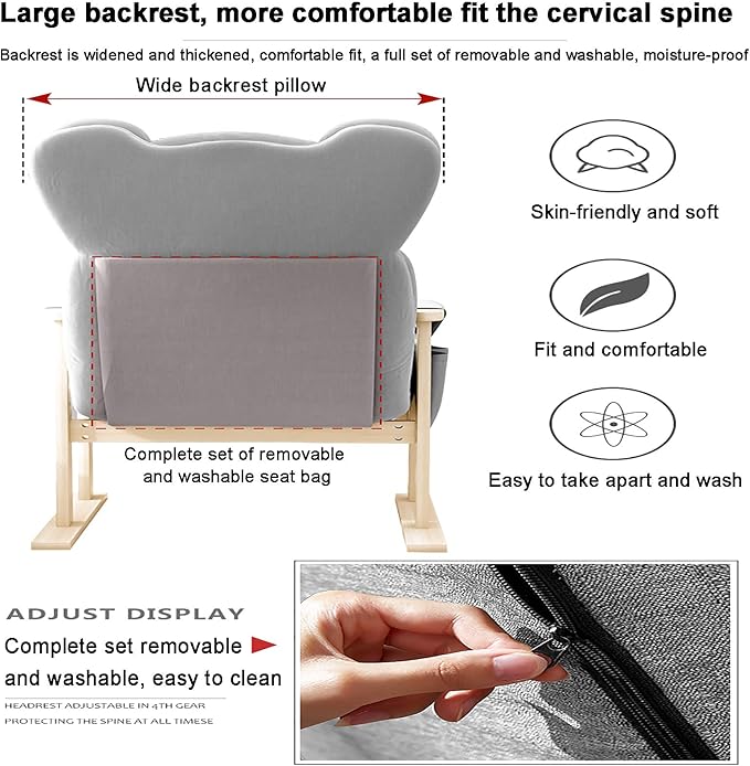 Office Chair Gaming Chair Computer Chair High Back Computer Chair with Adjustable Backrest HeadrestDesk Chair Game Chair Upholstered Executive Chair for Home Work AdultsErgonomic Offi