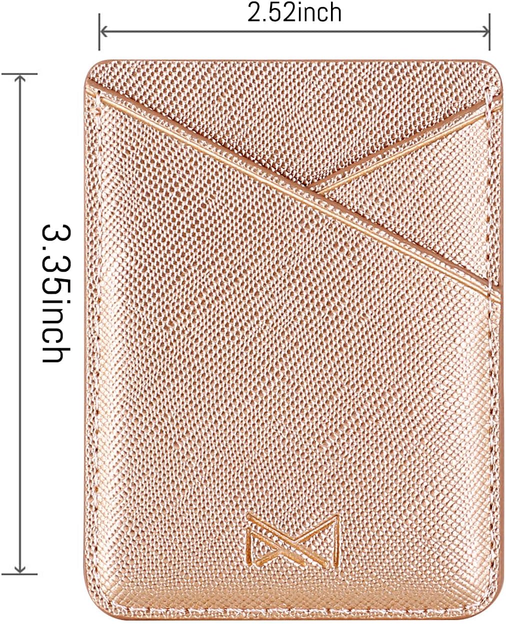 Phone Card Holder, Cell Phone Stick On Glitter PU Leather Sleeve, Credit for iPhone Samsung Most Smartphones