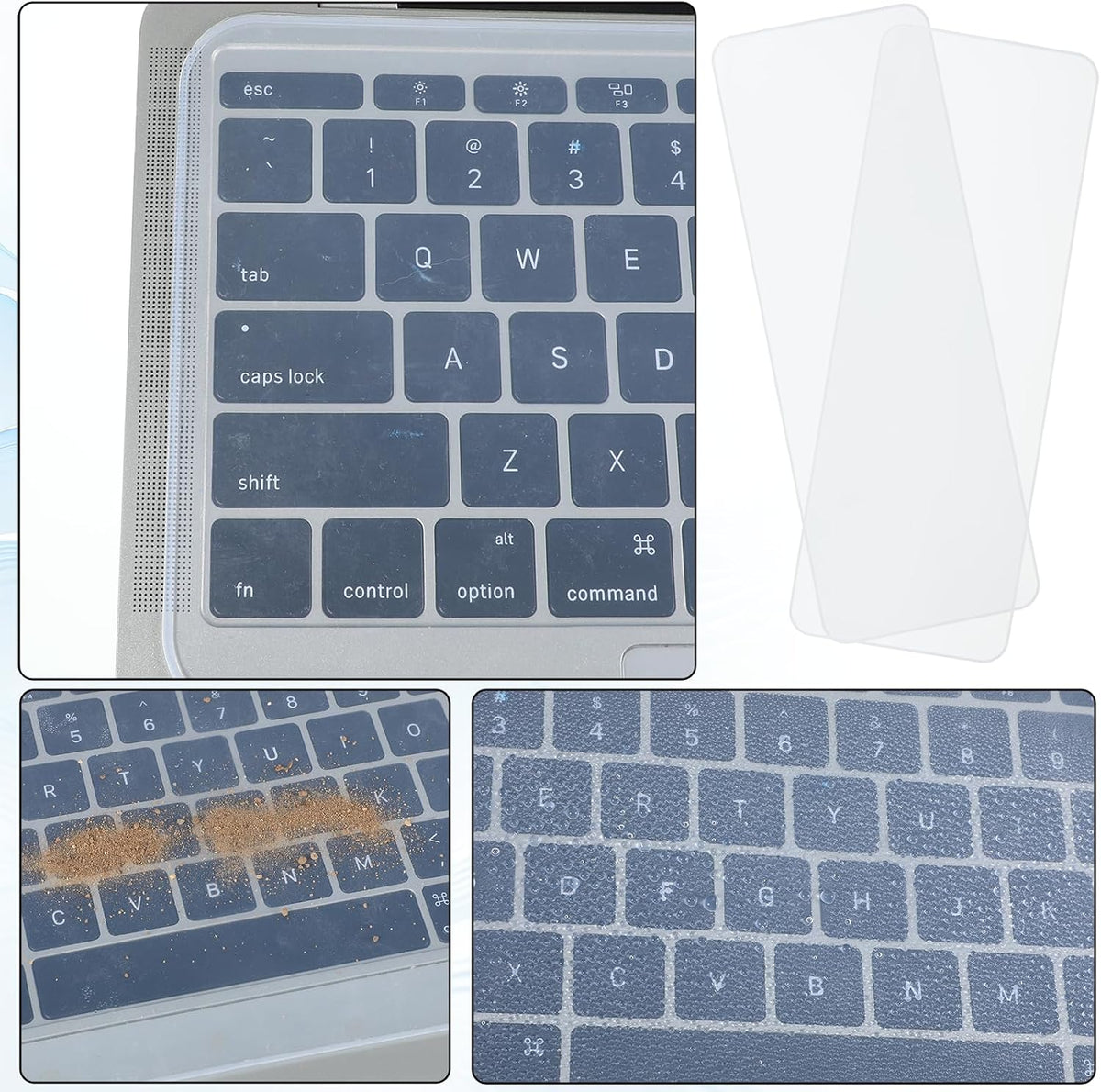 Gsbnjuy 2pcs 15.6"-17.3" 15.6" 16" 17.3" Universal Keyboard Cover Protector Skin for Laptop Notebook Clear Laptop