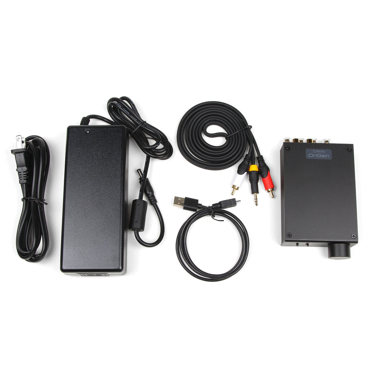Micca OriGain Compact Stereo Integrated Amplifier and DAC, 50W x 2, 96kHz/24-Bit, USB and Optical S/PDIF (Black)