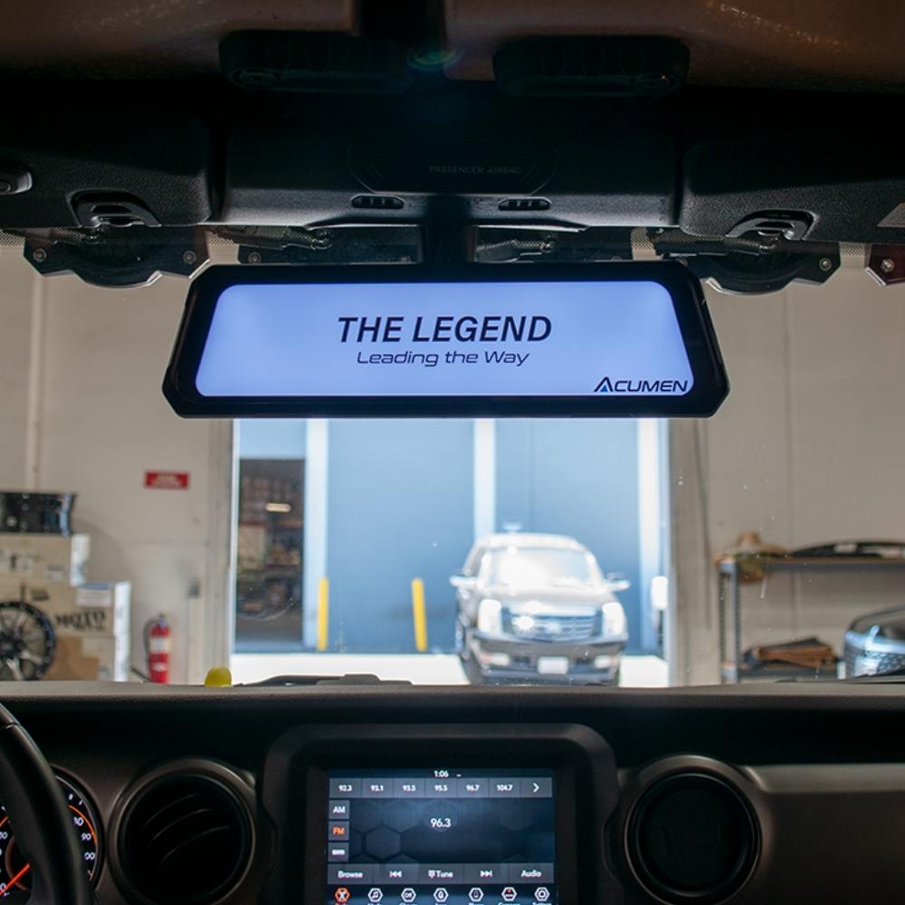 The Legend 2ch Waterproof Rear View Mirror Dash Cam with 4K Front and 2.5K Rear Cameras