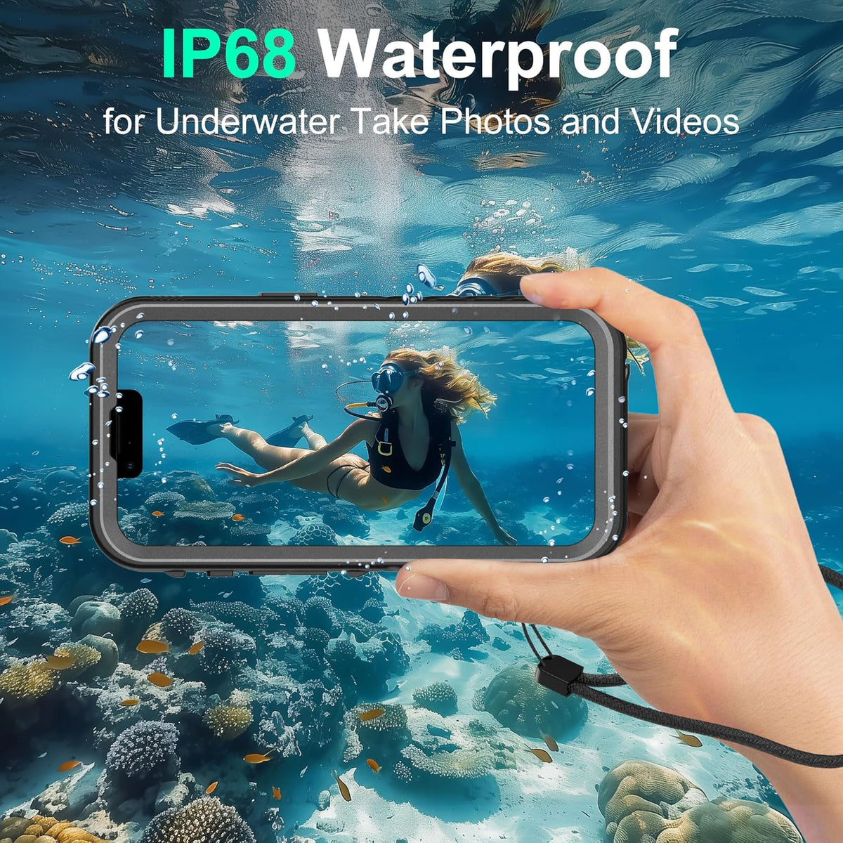 SOKUSIN iPhone 14 Case Waterproof, Shockproof Clear Phone Case with Screen & Camera Protector - 6.1 Inch