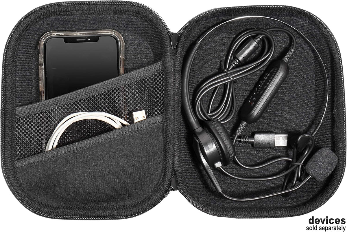 getgear Headset Case for Jabra BIZ 1500, Evolve 65, Plantronics Voyager 104, Blackwire C5220, C3220, Mpow Pro, V5.0