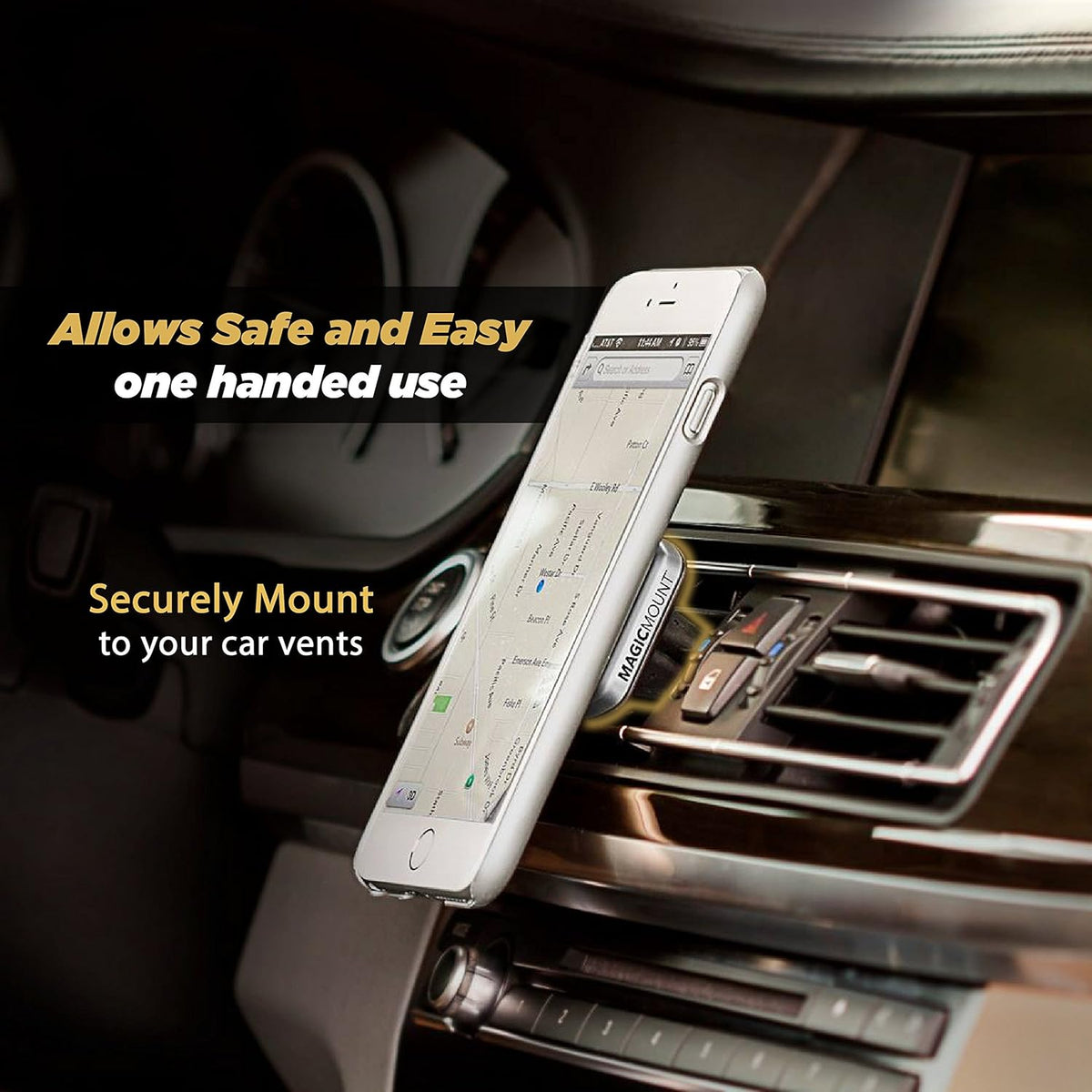 Scosche MPVB MagicMount Pro Magnetic Car Phone Holder Mount - Universal with All Devices, Air Vent Mount