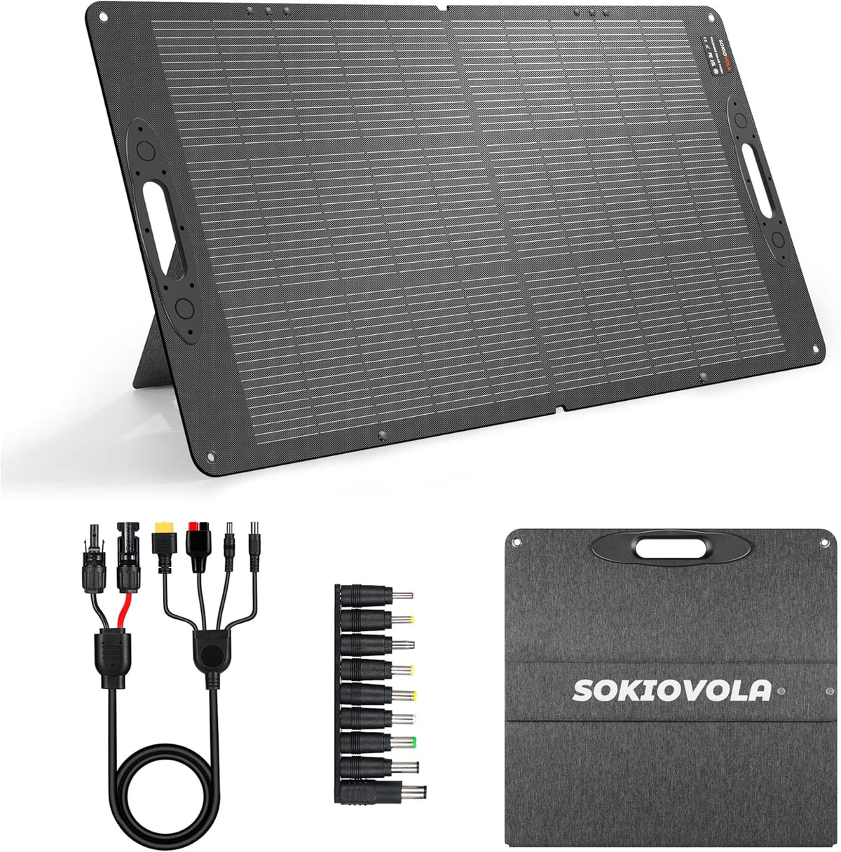 N-Type 16BB 110W 18V Portable Solar Panel Kit,Portable Foldable Solar Panel,NextGen Solar Cell Up to 25% Conversion Rate,ETFE IP68 Waterproof & Dustproof for Power Station Outdoor Camping