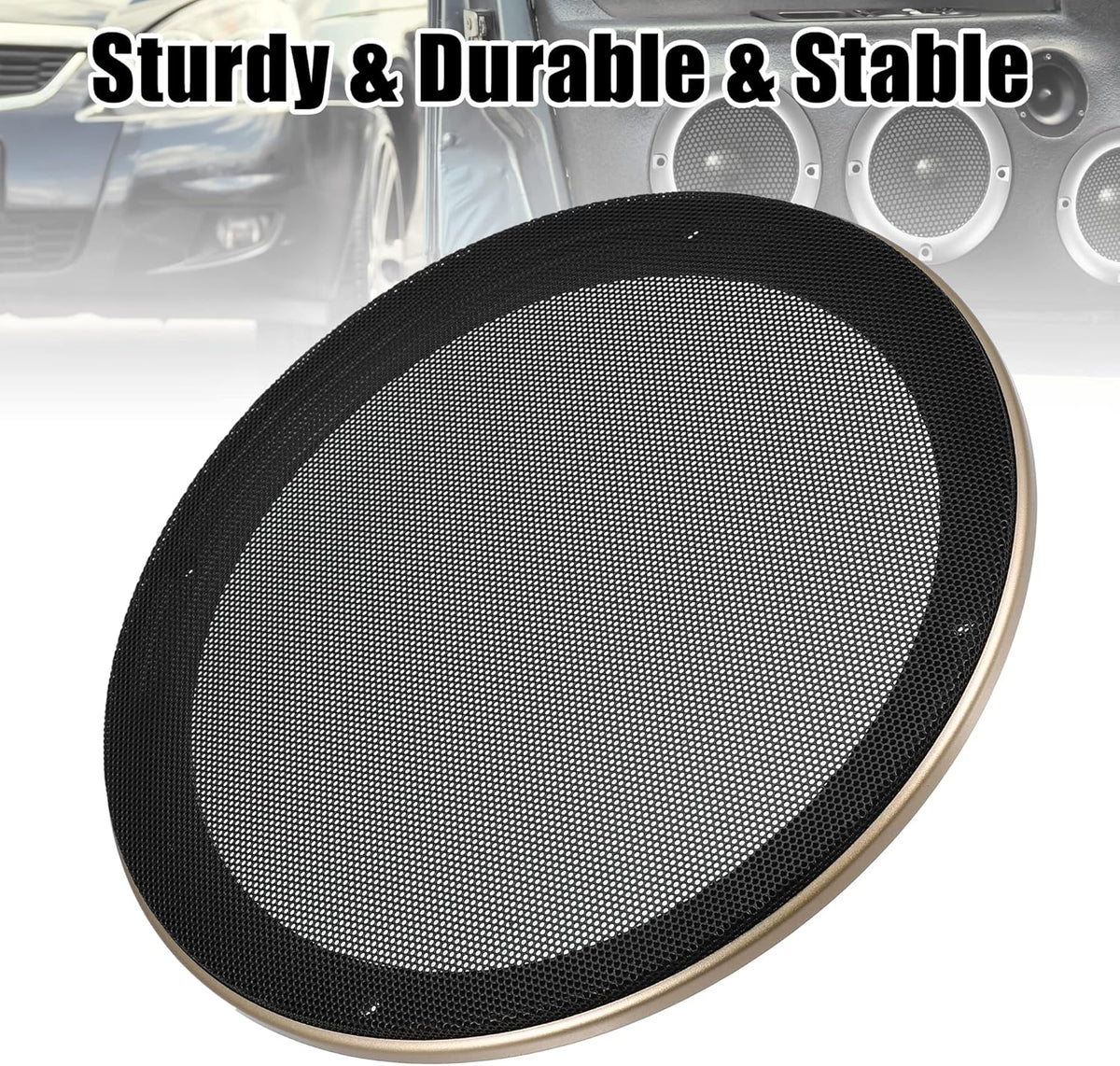 X AUTOHAUX 8 Inch Car Metal Audio Speaker Grill Cover Mesh Woofer Horn Guard Decorative Circle Grille Protector with