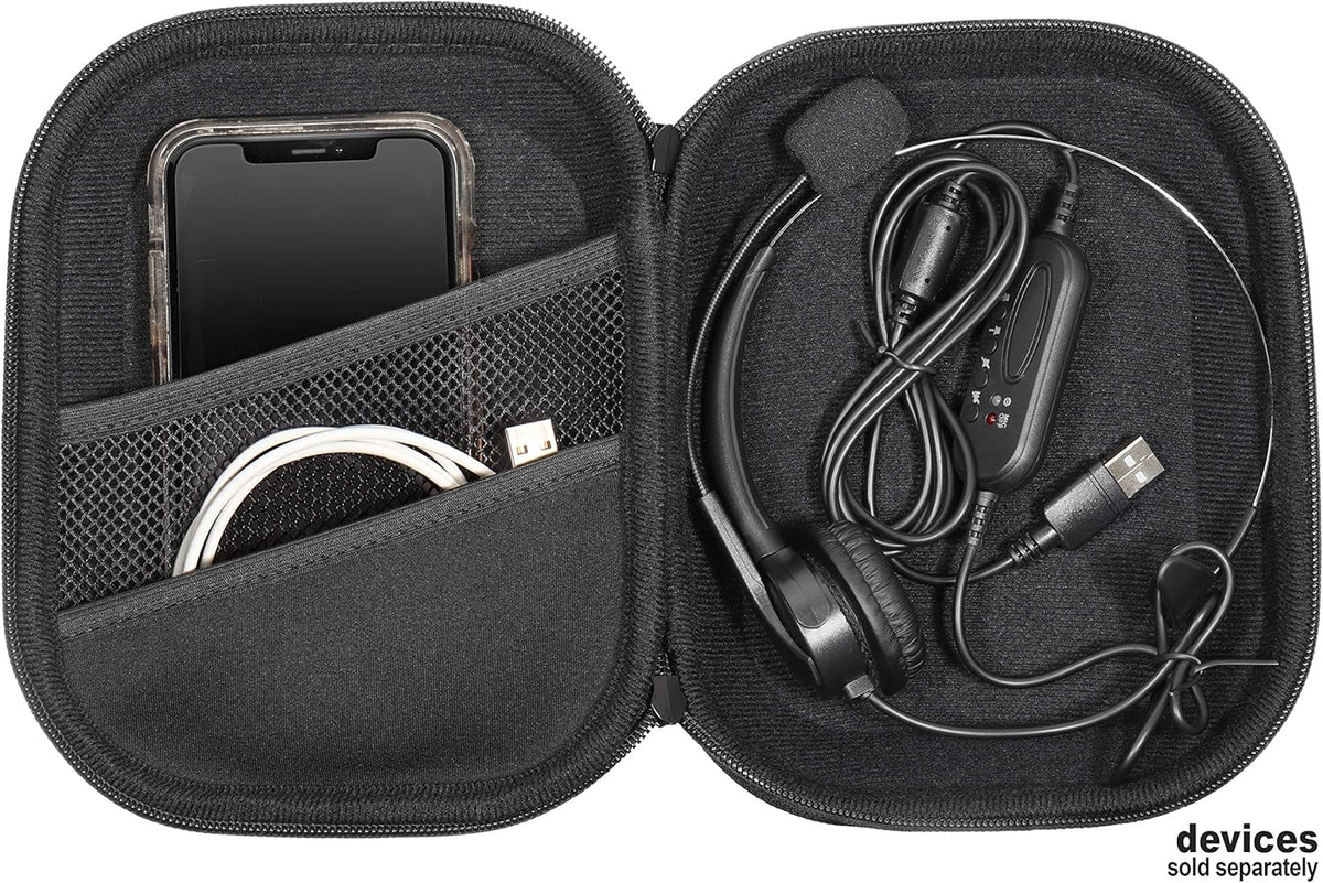 getgear Headset Case for Jabra BIZ 1500, Evolve 65, Plantronics Voyager 104, Blackwire C5220, C3220, Mpow Pro, V5.0