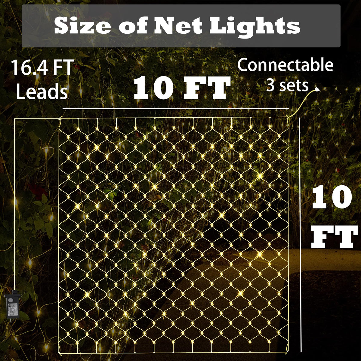 Eueasy LED Lights Outdoor net Lights String
