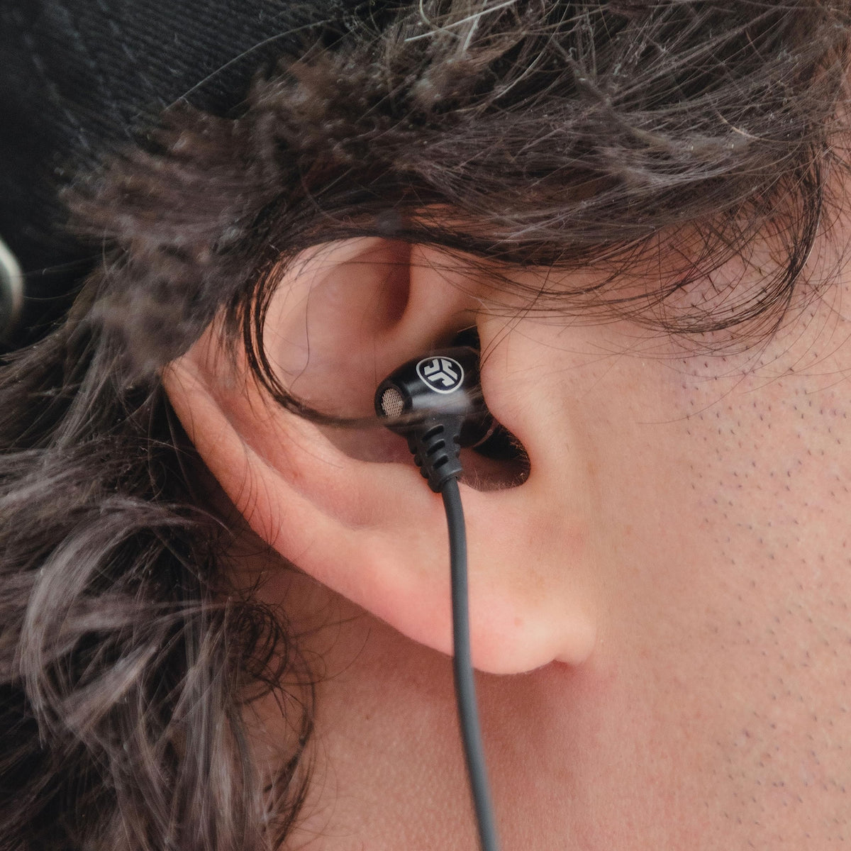 JLab JBuds J6MS Single Earbud Headset with Microphone, 3.5mm, Mono, Black