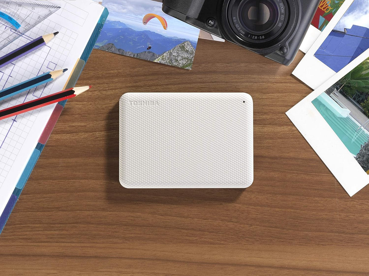 Toshiba Canvio Advance 4TB Portable External Hard Drive USB 3.0, White - HDTCA40XW3CA