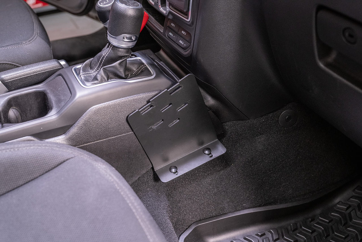 Rugged Ridge Race Radio Mount for Jeep Wrangler JL | Steel, Black | 13551.06 | Fits 2018-2025 Jeep Wrangler JL