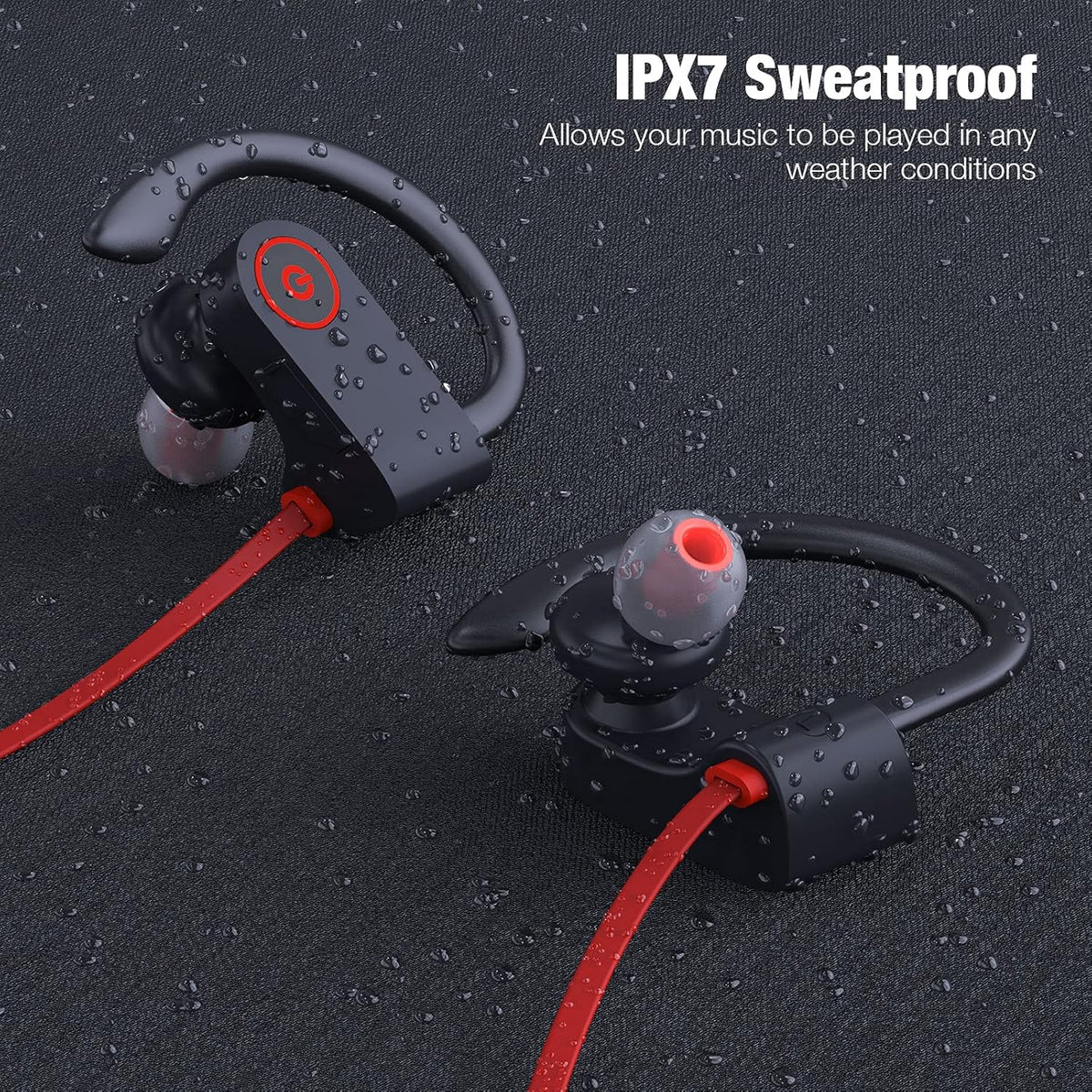 Boean Bluetooth Headphones Wireless Earbuds, Bluetooth 5.3 Running Headphones with 16 Hrs Playtime