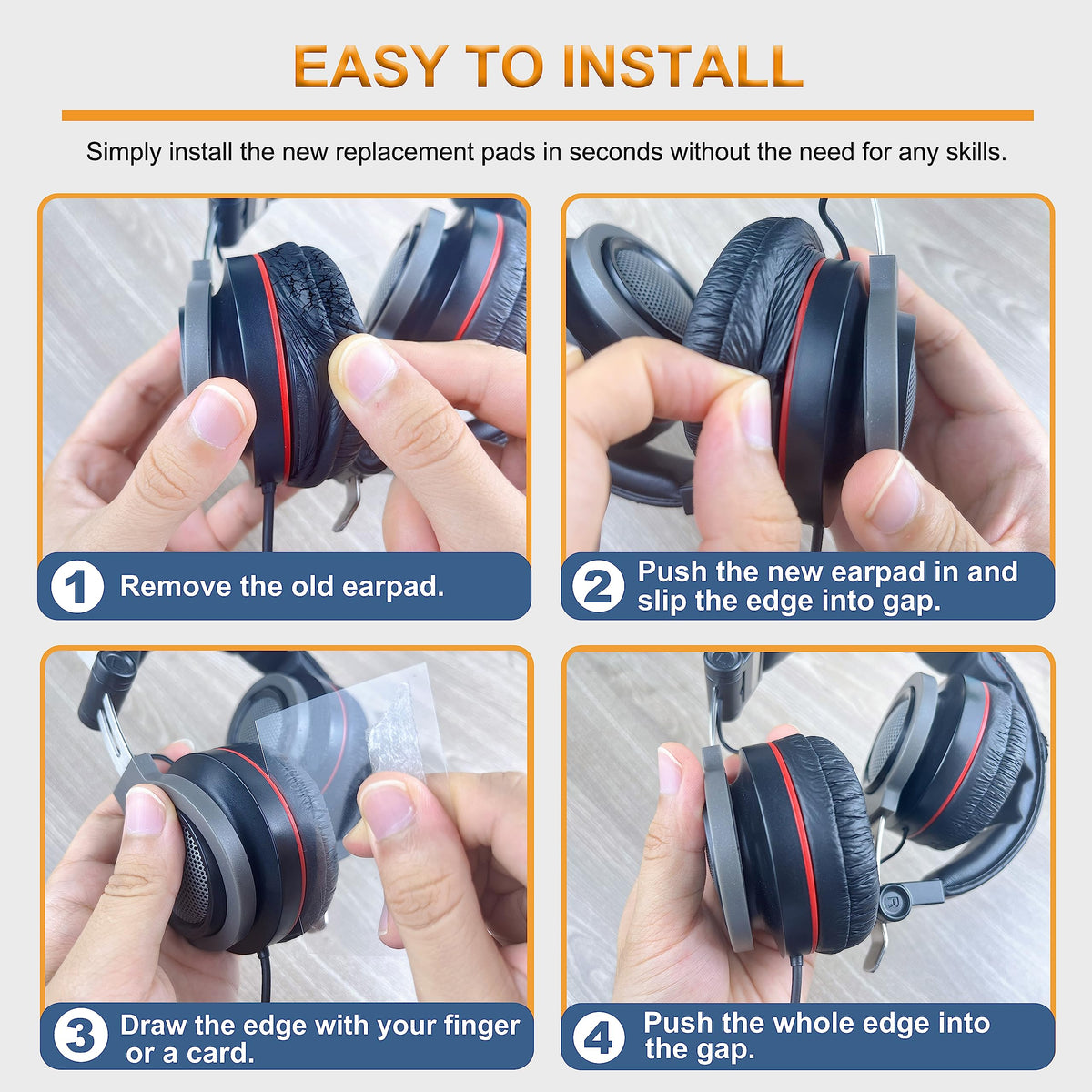 Ear Cushions for Sony Headphone Replacement Ear Pads Compatible with Sony MDR-ZX110 ZX110NC ZX100 WH-CH500 CH520 CH510 V150 V250 V200 JBL Tune 510BT