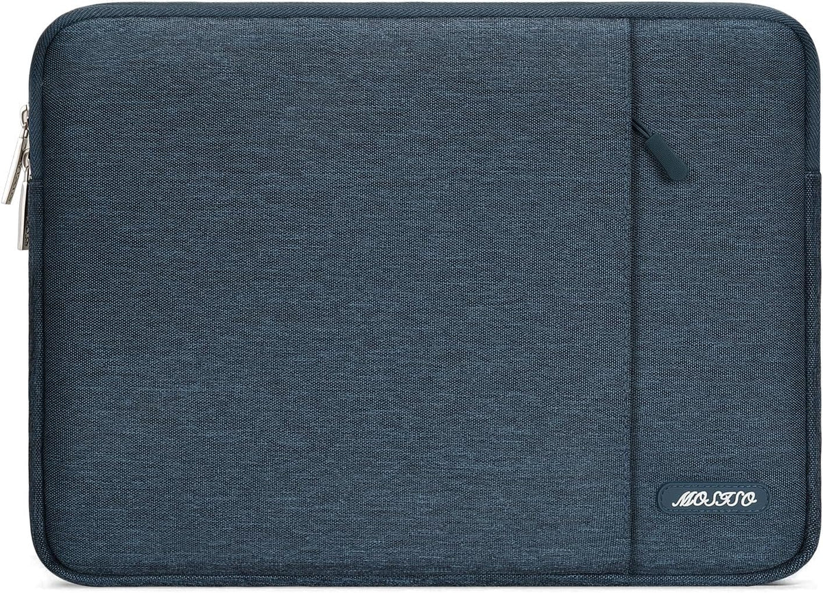 MOSISO Laptop Case 13 inch, 13 inch Laptop Sleeve Compatible with MacBook Air M4 M3 M2 M1 2025-2018 / Pro M2 M1 2025-2016, Polyester Vertical Computer Sleeve Bag with Pocket, Haze Blue