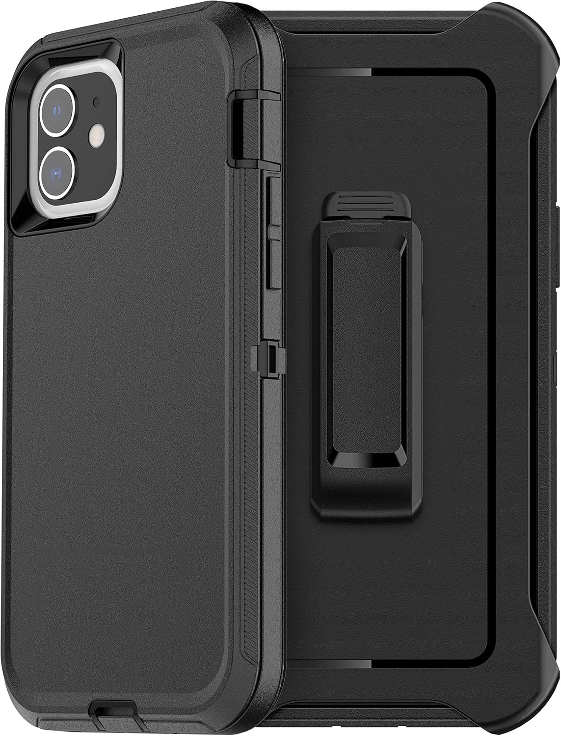 Defense iPhone 12 Case with Two Screen Protectors, 3 Layer Rugged Heavy Duty for iPhone 12/Pro