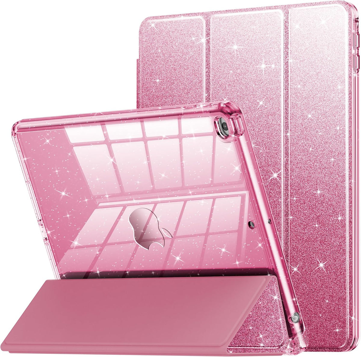 INFILAND 6th/5th 9.7 Inch 2018/2017, 2 Case for iPad Generation iPad Air Cute Glitter Clear Protective Cover for Kids