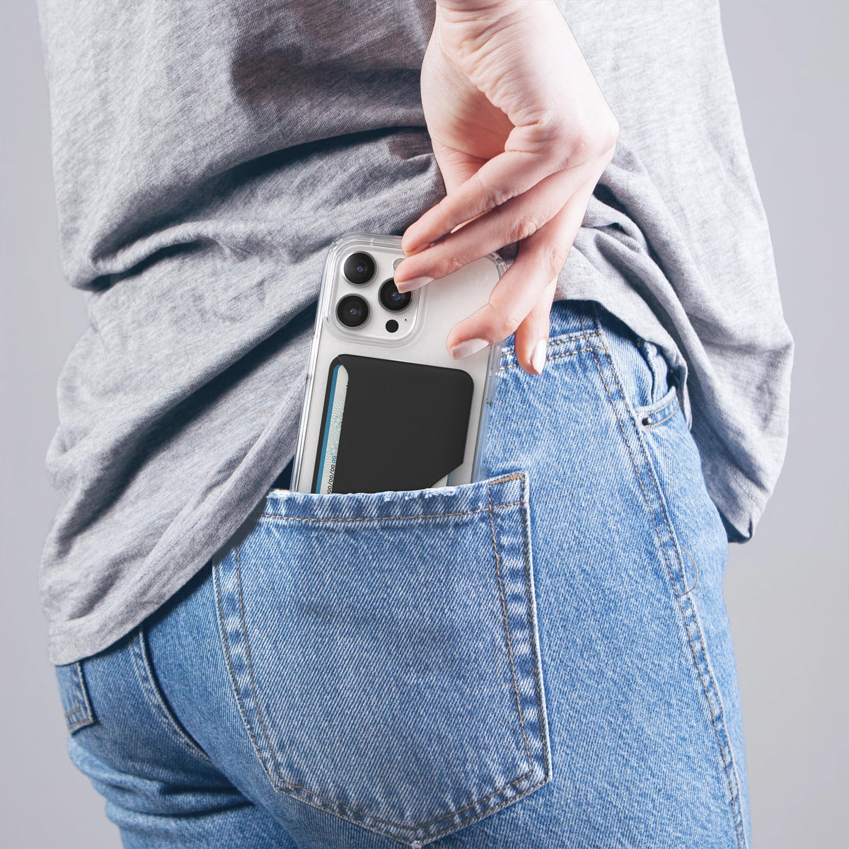 Speck iPhone Wallet MagSafe Accessory - Removable ClickLock No-Slip Interlock - Holds 1-3 Cards - Soft Touch Finish, Scratch Resistant Card Holder