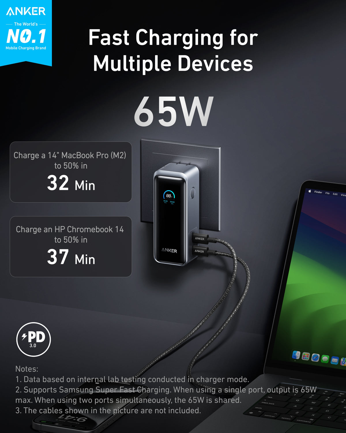 Anker Prime Power Bank (9.6K, 65W, Fusion)