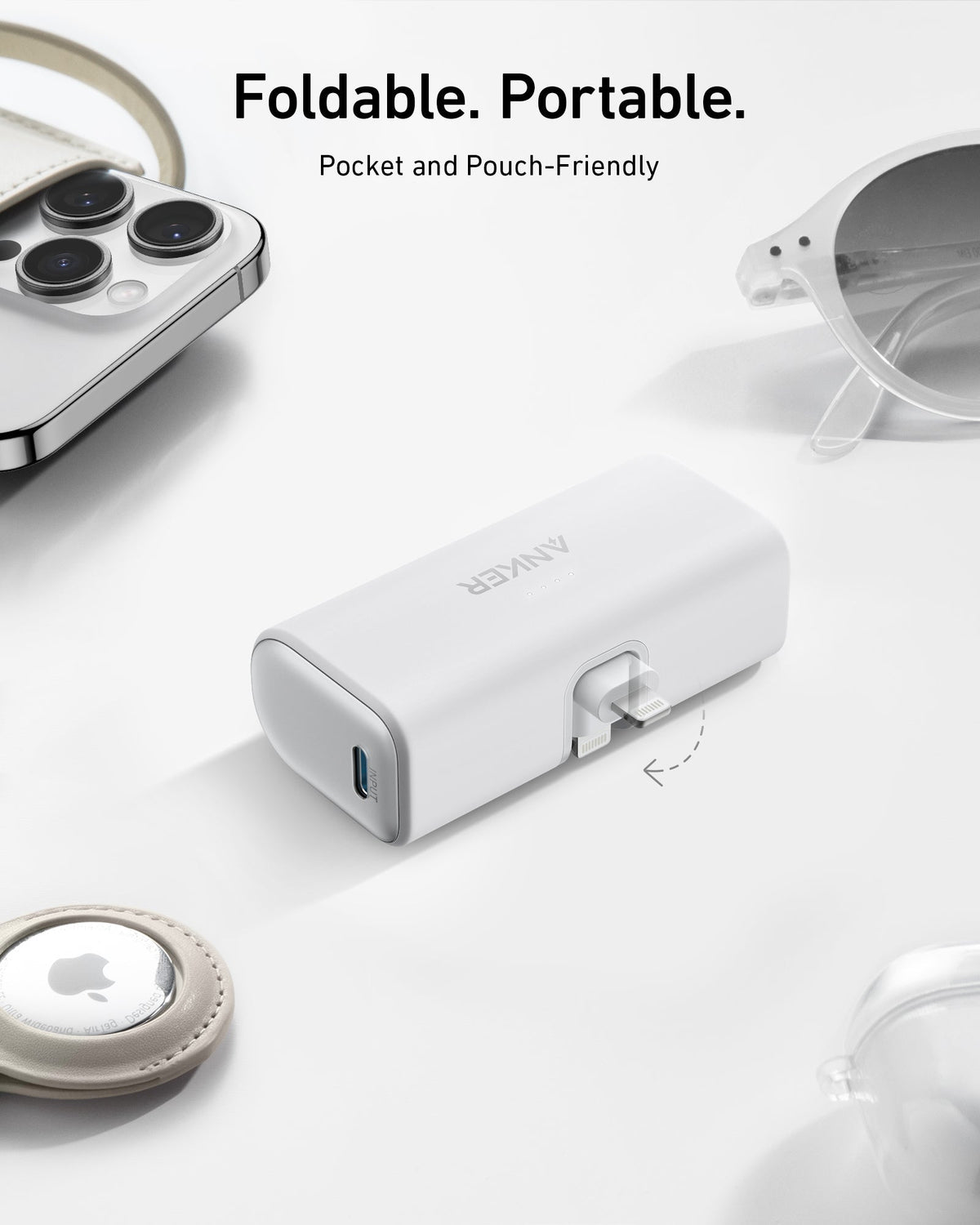 Anker Nano Power Bank (12W, Built-In Lightning Connector)
