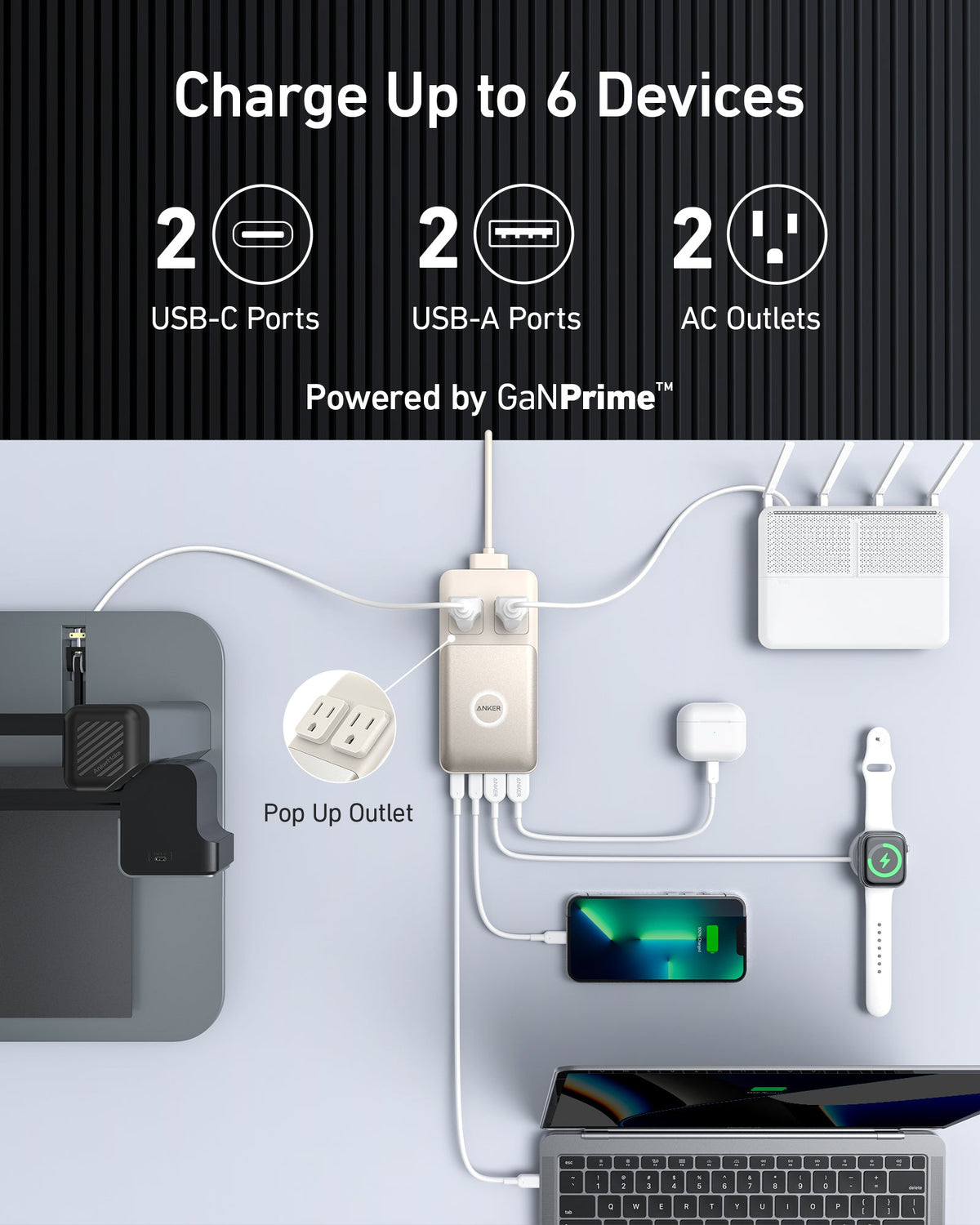 Anker <b>727</b> Charging Station (GaNPrime 100W)