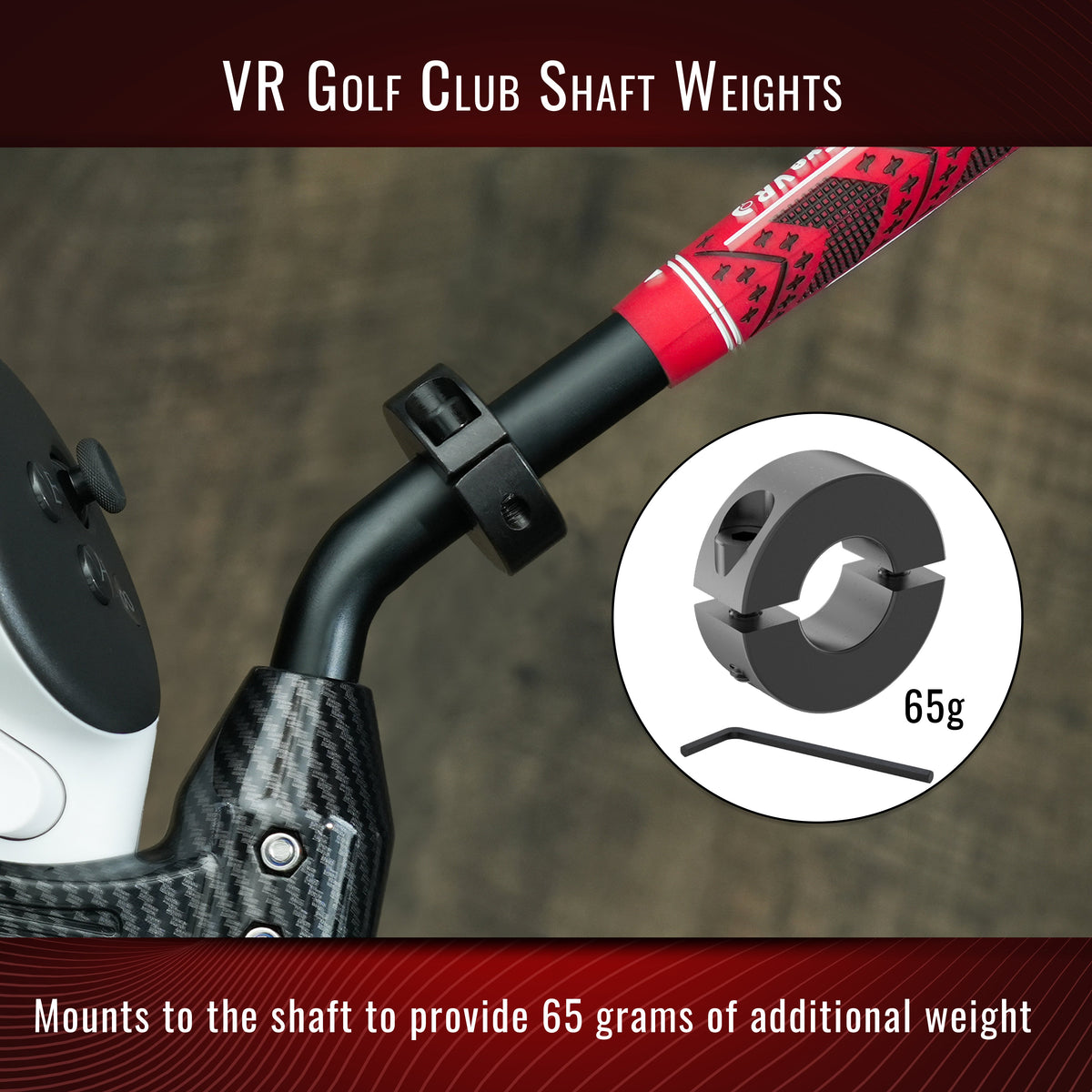 DriVR Ace - VR Golf Club Handle Accessory - Compatible with Quest 3/3s and Pro