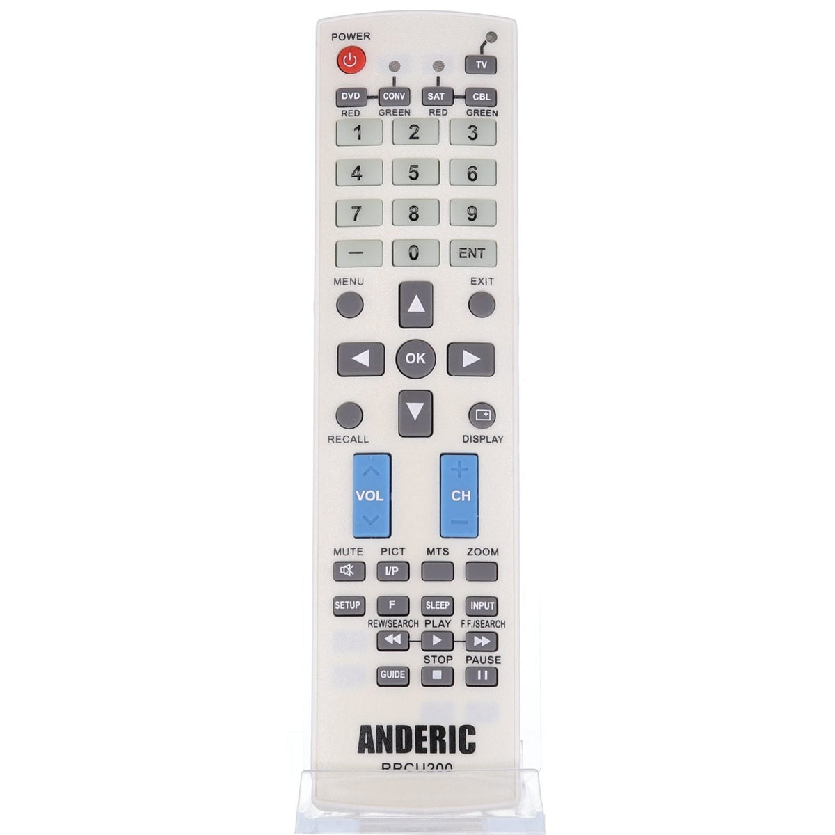 Anderic RRCU200 Universal 5-Device Remote Control for Apex Devices | RCU200 RCU-200