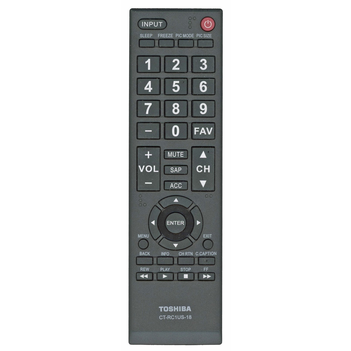 Toshiba CTRC1US18 TV Remote Control